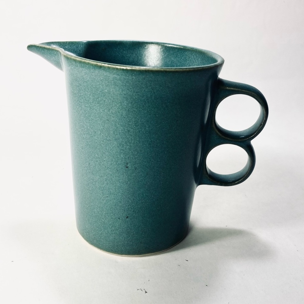 Bennington Potters Trigger Teal Creamer Double Handle Mid-Century Modern 1394 - Picture 1 of 13
